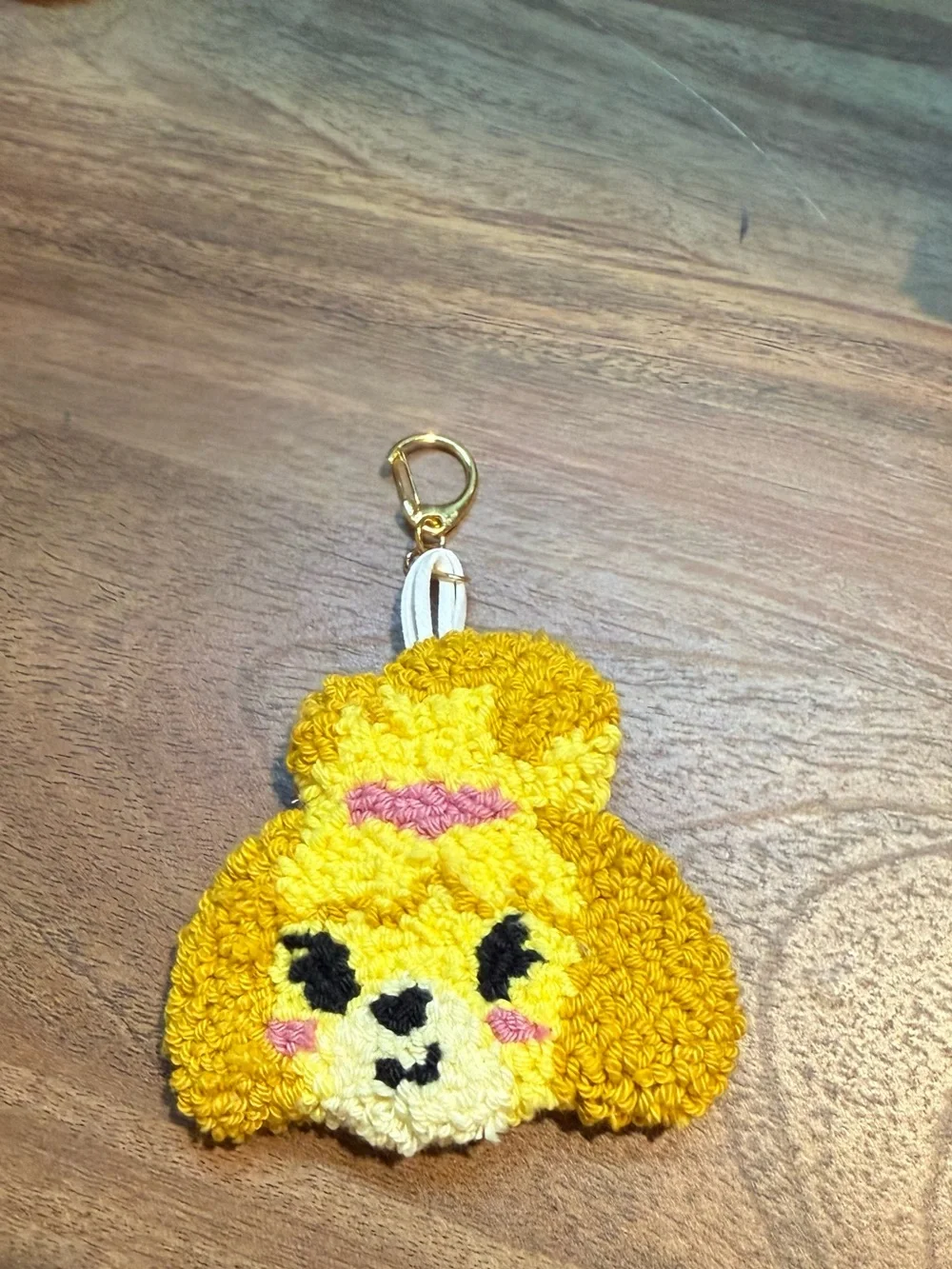 Animal Crossing Punch Needle Bag Charm Keychain